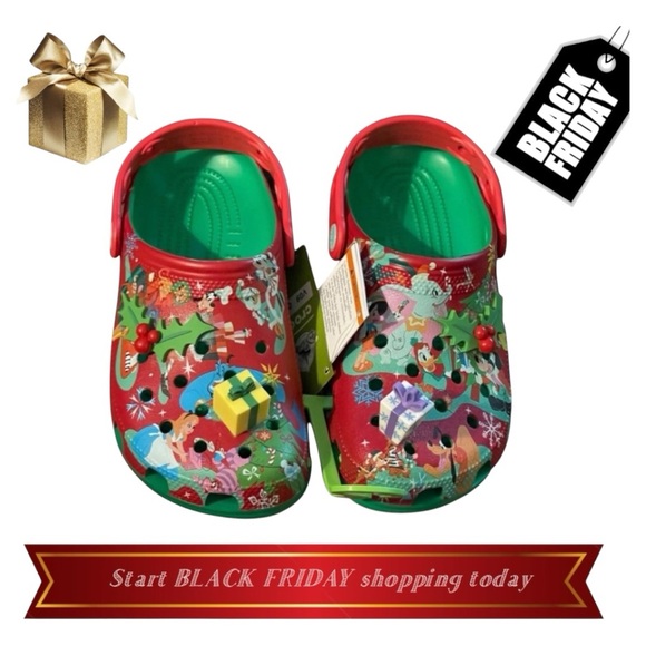Mickey Mouse and Friends Holiday Clogs by Croc NWT - Picture 2 of 13